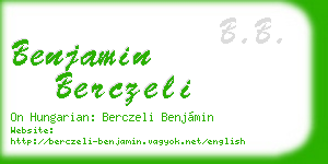 benjamin berczeli business card